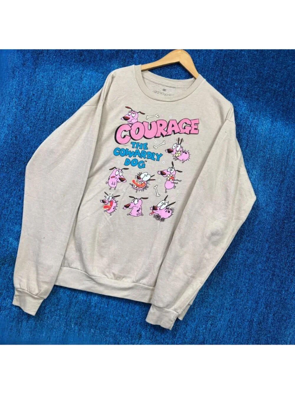 Courage the Cowardly Dog Graphic Crewneck Sweater Size 2X